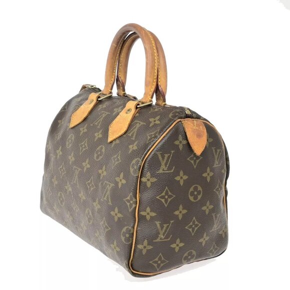 LOUIS VUITTON Speedy 25 Travel Hand Bag Monogram Leather Brown - Picture 4 of 16